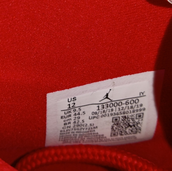 🆕Air Jordan | OG 'University Red' Basketball Shoes Size Mens 10.5 Womens 12 - Picture 8 of 8